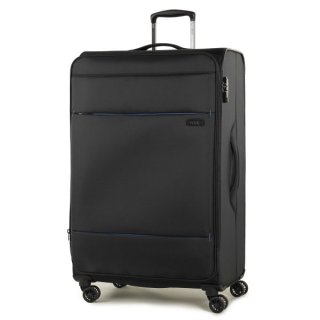 Rock Deluxe-Lite 110/122 л чемодан из полиэстера на 4 колесах черный