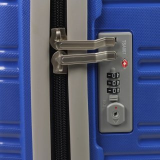 Rock Impact (M) Black/Blue 67,5 л чемодан из полипропилена на 4 колесах черный