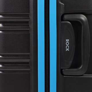 Rock Impact (M) Black/Blue 67,5 л чемодан из полипропилена на 4 колесах черный