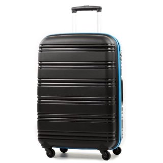 Rock Impact (M) Black/Blue 67,5 л чемодан из полипропилена на 4 колесах черный