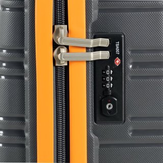 Rock Impact (S) Grey/Orange 33 л чемодан из полипропилена на 4 колесах серый