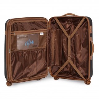 Rock Valiant Hardshell Expandable 35,5/45,5 л чемодан из ABS пластика на 4 колесах коричневый