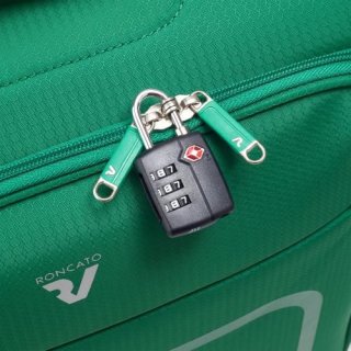 Roncato Lite Plus 25 л облегченный чемодан для ручной клади на 2-х колесах тканевый зеленый