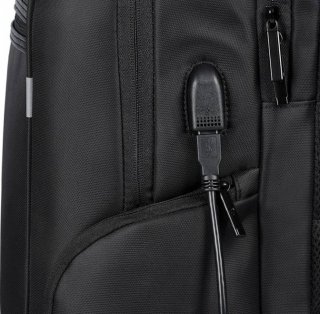 Рюкзак для ноутбука 2E-BPN9004BK 16" черный+USB интерфейс