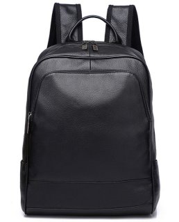 Рюкзак кожаный с отделом для ноутбука Tiding Bag Черный