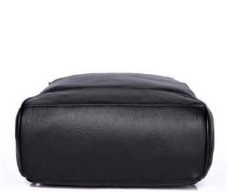 Рюкзак кожаный с отделом для ноутбука Tiding Bag Черный