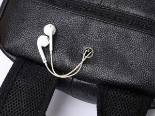 Рюкзак кожаный с отделом для ноутбука Tiding Bag Черный