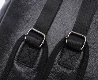 Рюкзак кожаный с отделом для ноутбука Tiding Bag Черный