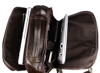 Рюкзак шкіряний Tiding Bag з відділом під ноутбук Коричневий