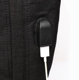 Рюкзак Tiding Bag з usb-входом і відділом під ноутбук Чорний
