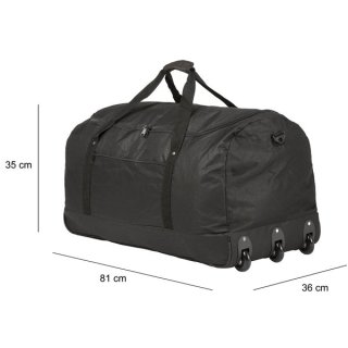 Складная сумка на колесах TravelZ Wheelbag на 100 л Черная