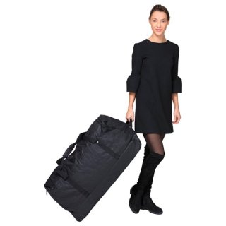 Складная сумка на колесах TravelZ Wheelbag на 100 л Черная