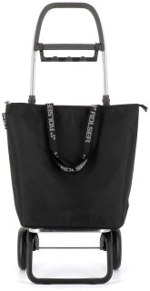Складная сумка-тележка Rolser Mini Bag Plus MF на 21 л Черная
