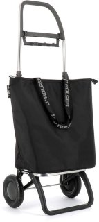 Складная сумка-тележка Rolser Mini Bag Plus MF на 21 л Черная