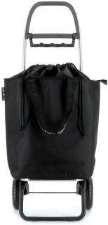 Складная сумка-тележка Rolser Mini Bag Plus MF на 21 л Черная