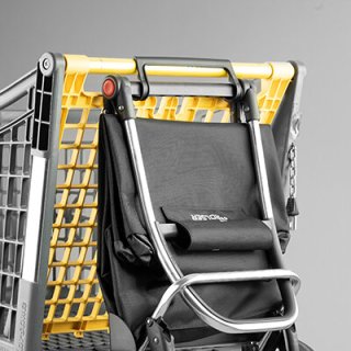 Складная сумка-тележка Rolser Mini Bag Plus MF на 21 л Черная