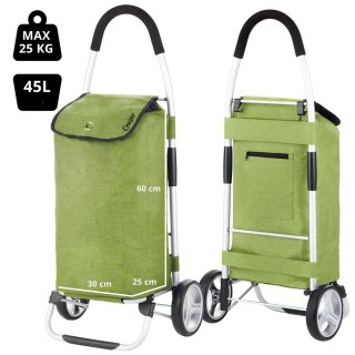 Складная сумка-тележка ShoppingCruiser Foldable на 45 литров Зеленая