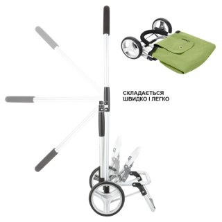 Складная сумка-тележка ShoppingCruiser Foldable на 45 литров Зеленая