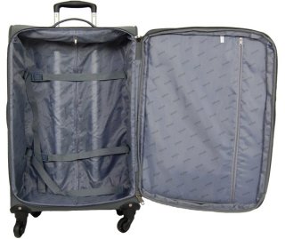 Skyflite Plasma Grey 89 л чемодан из полиэстера на 4 колесах серый