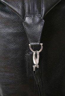 Средняя дорожная кожаная сумка 40 л VIP COLLECTION, черная