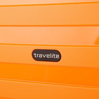 Средний 4-х колесный чемодан из полипропилена 67 л Travelite Nova, оранжевый