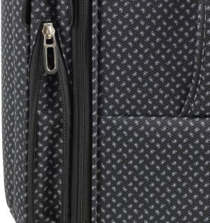 Средний чемодан 53/58 л Members Vogue (M) Black & White Mini Paisley
