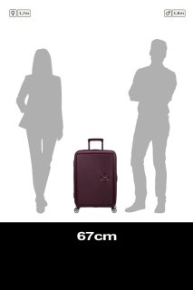 Середня валіза American Tourister Soundbox – 71,5 / 81 л, 3,7 кг Бордова