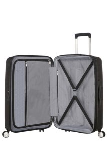 Середня валіза American Tourister Soundbox – 71,5 / 81 л, 3,7 кг Чорна