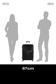 Середня валіза American Tourister Soundbox – 71,5 / 81 л, 3,7 кг Чорна