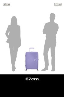 Середня валіза American Tourister Soundbox – 71,5 / 81 л, 3,7 кг Лавандова
