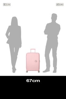 Средний чемодан American Tourister Soundbox – 71,5 / 81 л, 3,7 кг Розовый