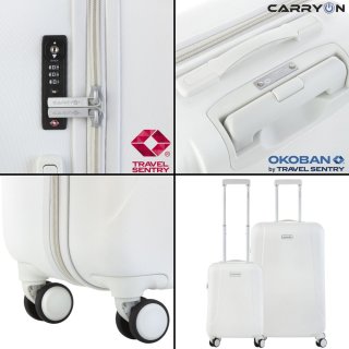 Середня валіза CarryOn Skyhopper на 57 л вагою 3,5 кг Біла