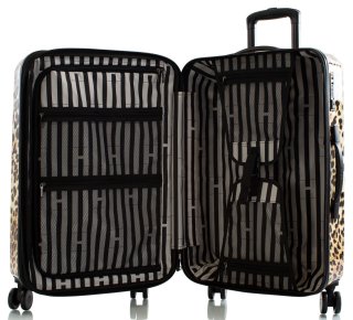 Средний чемодан Heys Brown Leopard на 66/87 л весом 4,1 кг из поликарбоната Коричневый