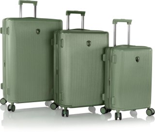 Средний чемодан Heys Earth Tones на 68/81 л весом 4 кг из поликарбоната Зеленый