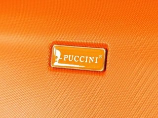 Средний чемодан из пластика 4-х колесный 70 л PUCCINI, оранжевый