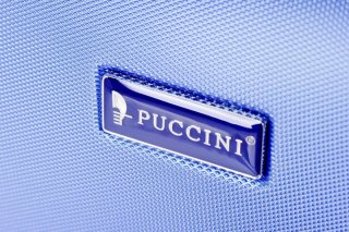 Средний чемодан из пластика 4-х колесный 70 л PUCCINI, синий