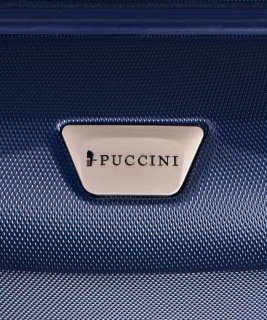 Средний чемодан из пластика на 4-х колесах 68 л PUCCINI PARIS темно-синий