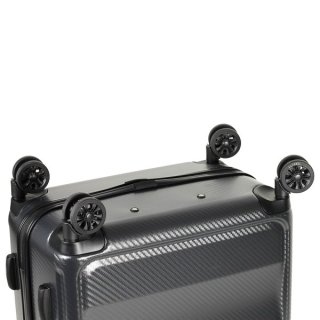 Средний чемодан из поликарбоната 4-х колесный 57 л Rock Amethyst (M) Black