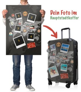 Средний чемодан из поликарбоната 65 л Hauptstadtkoffer BLNBAG World Polaroid Schwarz