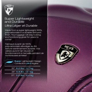 Средний чемодан из поликарбоната 70 л Heys Lightweight Pro, черный