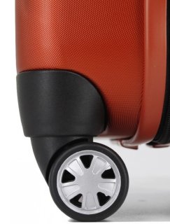 Средний чемодан из поликарбоната на 4-х колесах 70 л Roncato Kinetic, оранжевый