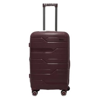 Средний чемодан Milano Bag на 76/88 л весом 3,5 кг из полипропилена Бордовый