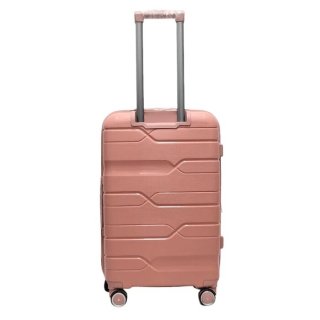 Средний чемодан Milano Bag на 76/88 л весом 3,5 кг из полипропилена Розовый