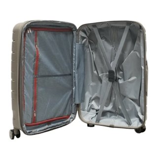 Средний чемодан Milano Bag на 76/88 л весом 3,5 кг из полипропилена Шампань