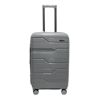Средний чемодан Milano Bag на 76/88 л весом 3,5 кг из полипропилена Серый