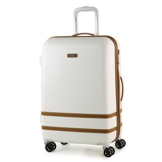 Средний чемодан на 4-х колесах 60 л Rock Valence White Hardshell (M)