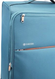 Средний чемодан на 4-х колесах 64/76 л Carlton Ozone, бирюзовый