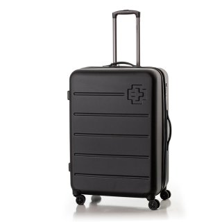 Средний чемодан Swissbrand Berlin на 65/75 л из поликарбоната Черный