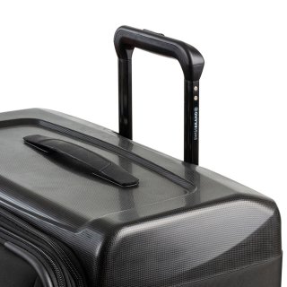 Средний чемодан Swissbrand Perth на 63/69 л весом 2,8 кг из ткани/пластика Черный