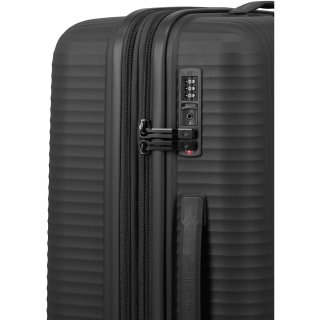 Середня валіза Travelite Air Stripe – 75 / 86 л, 3,5 кг Чорна